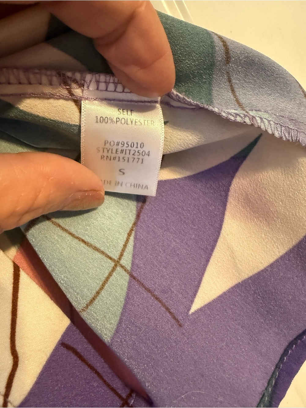 Le Lis Purple Multi-Color Patterned Top - Picture 5 of 5